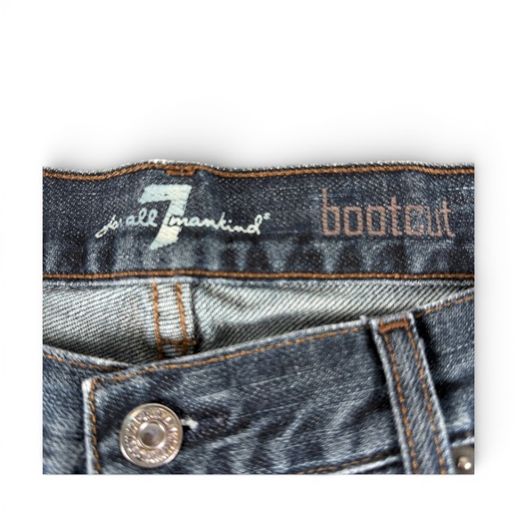 7 For All Mankind Jeans Womens 36 Blue Bootcut Denim Mid Rise Classic USA - Picture 3 of 13